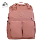 تصویر اختصاصی از نمای جلوی کناری کولهپشتی بنج کد ۱۸۵۳ در رنگ صورتی کثیف