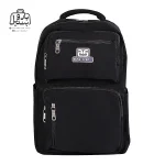 تصویر اختصاصی از نمای جلوی کوله پشتی مدرسه حاصل ۱-۱۵۱۶ در رنگ مشکی