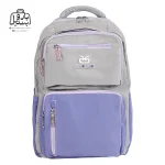 تصویر اختصاصی از نمای جلوی کوله پشتی مدرسه حاصل ۱-۱۵۱۶ در رنگ یاسی