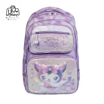 تصویر اختصاصی از نمای جلوی کوله پشتی مدرسه هونکا ۲۶۱۸ طرح کرومی در رنگ یاسی