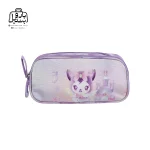 تصویر اختصاصی از نمای جلوی کوله پشتی مدرسه هونکا ۲۶۱۸ طرح کرومی در رنگ یاسی همراه با جامدادی