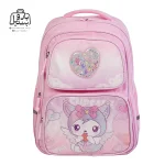 تصویر اختصاصی از نمای جلوی کوله پشتی مدرسه هونکا ۲۶۲۳ طرح کرومی در رنگ صورتی