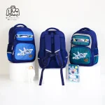 تصویر اختصاصی از نمای پشتی کوله پشتی مدرسه هونکا ۳۳۱۶ در رنگ سرمه‌ای سبز آبی