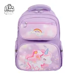 تصویر اختصاصی از نمای جلوی کوله پشتی مدرسه kamiqi کد ۸۲۲۱ در رنگ یاسی