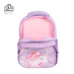 تصویر اختصاصی از زیپ باز کوله پشتی مدرسه kamiqi کد ۸۲۲۱ در رنگ یاسی