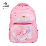 تصویر اختصاصی از نمای جلوی کوله پشتی مدرسه kamiqi کد ۸۲۲۱ در رنگ صورتی