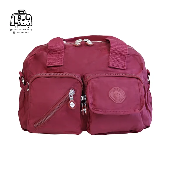 تصویر اختصاصی از نمای جلوی کیف زنانه دوشی بوبو کد ۱-۶۰۰۶ در رنگ زرشکی