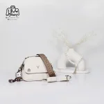 تصویر اختصاصی از نمای جلو و کناری کیف دوشی زنانه موجیتو کد 7611 در رنگ سفید