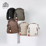 تصویر اختصاصی از نمای جلوی کیف دوشی زنانه موجیتو کد 7657 در رنگ قهوه‌ای سفید کرم سبز مشکی