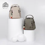 تصویر اختصاصی از نمای جلوی کیف دوشی زنانه موجیتو کد 7657 در رنگ کرم سبز