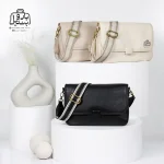 تصویر اختصاصی از نمای جلوی کیف دوشی زنانه موجیتو کد 88119 در رنگ مشکی سفید کرم