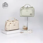 تصویر اختصاصی از نمای جلوی کیف دوشی زنانه موجیتو کد 88159 در رنگ سفید سبز