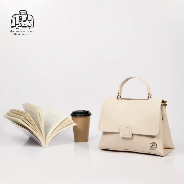 تصویر اختصاصی از نمای جلوی کیف دوشی زنانه موجیتو کد 88167 در رنگ کرمی