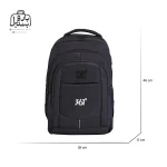 تصویر اختصاصی از نمای جلوی کوله‌پشتی ۳۶۱ کد ۱۷۸۹ در رنگ مشکی همراه با سایزبندی