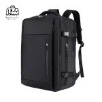 تصویر اختصاصی از نمای جلو و کناری کولهپشتی بنج کد ۱۸۰۱ در رنگ مشکی