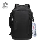 تصویر اختصاصی از نمای کناری کولهپشتی بنج کد ۲۲۰۳۹ همراه با جزئیات در رنگ مشکی