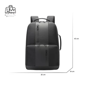 تصویر اختصاصی از نمای جلوی کوله‌پشتی بنج کد ۲۵۵۲ در رنگ مشکی همراه با سایزبندی