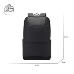 تصویر اختصاصی از نمای جلوی کولهپشتی بنج کد ۲۹۵۰ در رنگ مشکی همراه با سایزبندی