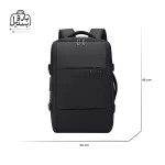 تصویر اختصاصی از نمای جلوی کولهپشتی بنج کد ۳۰۲۸ در رنگ مشکی همراه با سایزبندی