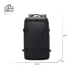 تصویر اختصاصی از نمای جلوی کولهپشتی بنج کد ۳۰۲۹ در رنگ مشکی همراه با سایزبندی