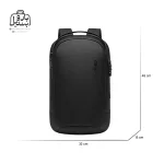 تصویر اختصاصی از نمای جلوی کولهپشتی بنج کد ۷۲۲۵ در رنگ مشکی همراه با سایزبندی