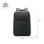 تصویر اختصاصی از نمای جلوی کوله‌پشتی بنج کد ۷۸۲۲ در رنگ مشکی همراه با سایزبندی