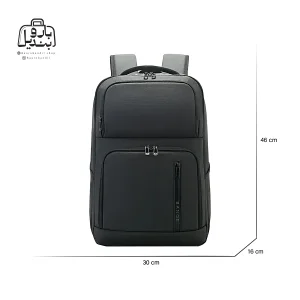 تصویر اختصاصی از نمای جلوی کوله‌پشتی بنج کد ۷۸۲۲ در رنگ مشکی همراه با سایزبندی