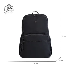 تصویر اختصاصی از نمای جلوی کوله‌پشتی چیبائو کد ۰۸۳۵ در رنگ مشکی همراه با سایزبندی