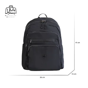 تصویر اختصاصی از نمای جلوی کوله‌پشتی چیبائو کد ۱۷۸۱۰a-sf در رنگ مشکی همراه با سایزبندی