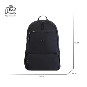 تصویر اختصاصی از نمای جلوی کوله‌پشتی چیبائو کد ۴۸۲۲ در رنگ مشکی همراه با سایزبندی