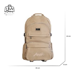 تصویر اختصاصی از نمای جلوی کوله‌پشتی اولد فرند کد d۲۲۸۱۴ در رنگ کرم همراه با سایزبندی