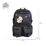 تصویر اختصاصی از نمای جلوی کوله‌پشتی اولد فرند کد d۲۲۸۱۹ در رنگ مشکی همراه با سایزبندی