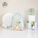 تصویر اختصاصی از نمای پشتی کوله پشتی مدرسه هپی بیبی کد ۱۳۰۵ در رنگ سبز پاستیلی