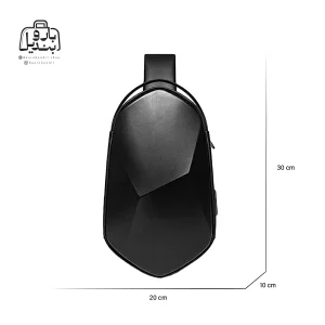 تصویر اختصاصی از نمای جلوی بادی‌ بگ (کراس بادی) بنج کد ۷۲۱۳ در رنگ مشکی با سایزبندی