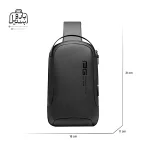 تصویر اختصاصی از نمای جلوی بادی بگ (کراس بادی) بنج کد ۷۲۲۱ در رنگ مشکی با سایزبندی