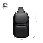 تصویر اختصاصی از نمای جلوی بادی بگ (کراس بادی) بنج کد ۷۲۵۸ در رنگ مشکی با سایزبندی