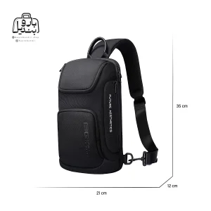 تصویر اختصاصی از نمای جلوی بادی‌ بگ (کراس بادی) بنج کد ۷۵۶۵ در رنگ مشکی با سایزبندی