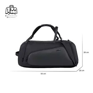 تصویر اختصاصی از نمای جلوی ساک ورزشی اوزوکو کد ۱۹۱۷ در رنگ مشکی همراه با سایزبندی