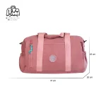 تصویر اختصاصی از نمای جلوی ساک ورزشی بوبو کد ۰۰۱۳۱ در رنگ کالباسی همراه با سایزبندی