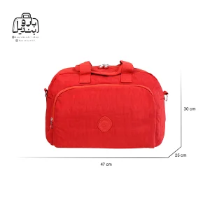 تصویر اختصاصی از نمای جلوی ساک بوبو کد ۱-۹۹۳۷ در رنگ قرمز همراه با سایزبندی