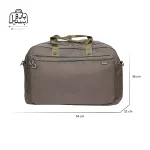 تصویر اختصاصی از نمای جلوی ساک ورزشی فوور کد ۳۳-۲۸۰۲ در رنگ سبز همراه با سایزبندی