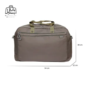 تصویر اختصاصی از نمای جلوی ساک ورزشی فوور کد ۳۳-۲۸۰۲ در رنگ سبز همراه با سایزبندی