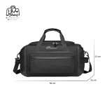 تصویر اختصاصی از نمای جلوی ساک ورزشی اوزوکو کد 9709 در رنگ مشکی همراه با سایزبندی