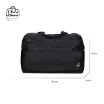 تصویر اختصاصی از نمای جلوی ساک ورزشی ولنتیر کد ۰۵-۱۸۲۱ در رنگ مشکی همراه با سایزبندی