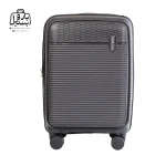 تصویر اختصاصی از نمای جلوی چمدان فشن سایز متوسط در رنگ مشکی