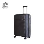 تصویر اختصاصی از نمای جلو و کناری چمدان فشن سایز متوسط در رنگ مشکی