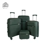 تصویر اختصاصی از ست چهار تکهٔ چمدان هرموسا کد ۸۰۲۵ در رنگ سبز تیره