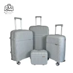 تصویر اختصاصی از ست چهار تکهٔ چمدان هرموسا کد ۸۰۲۵ در رنگ طوسی