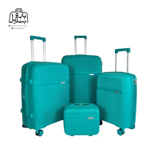 تصویر اختصاصی از ست چهار تکهٔ چمدان هرموسا کد ۸۰۲۵ در رنگ سبز آبی