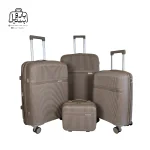 تصویر اختصاصی از ست چهار تکهٔ چمدان هرموسا کد ۸۰۲۵ در رنگ نسکافه‌ای